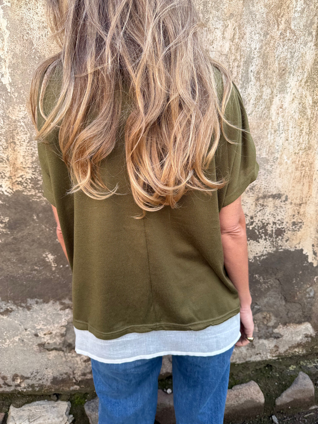 Blusa/ polera verde musgo
