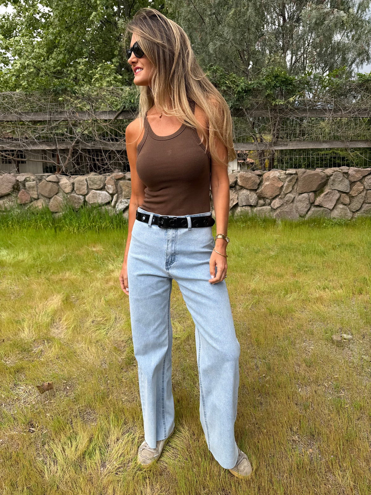 Pantalón recto perfecto celeste