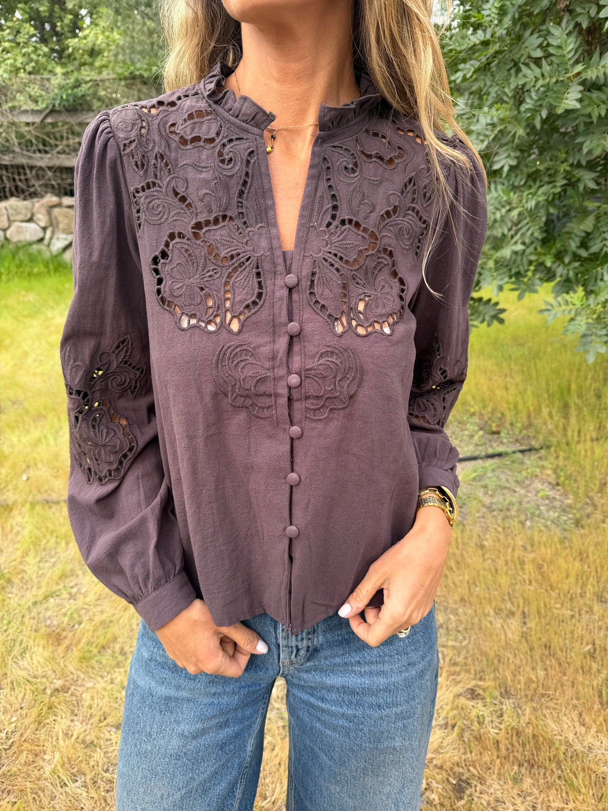 Blusa crespusculo cafe