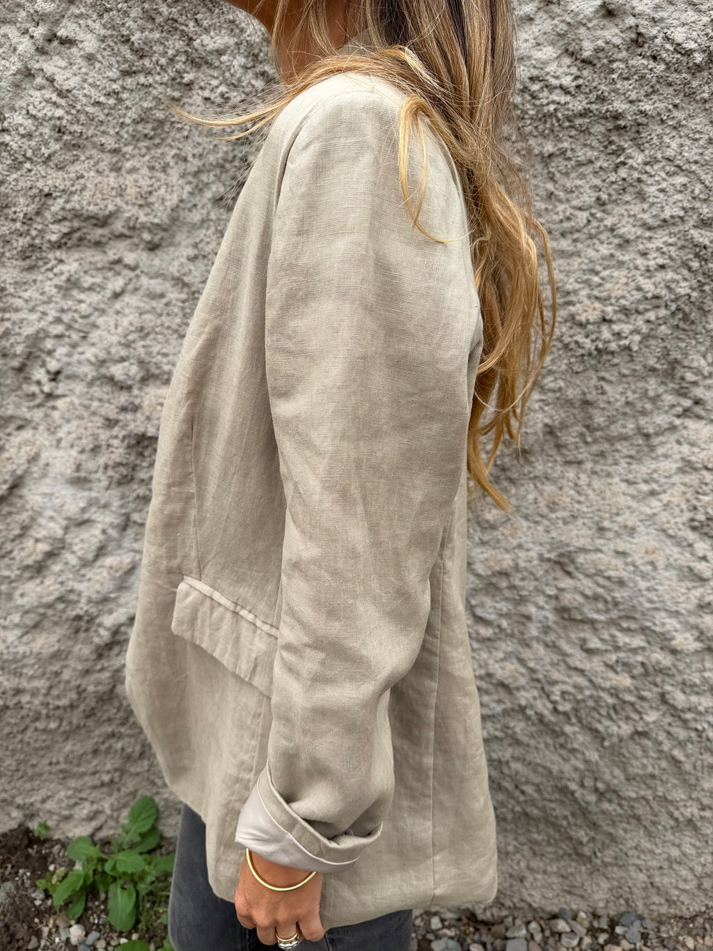 Blazer 100% lino perfecto beige