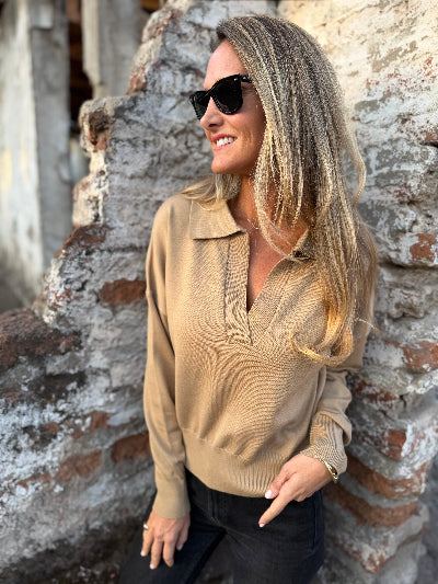 Chaleco camisero camel