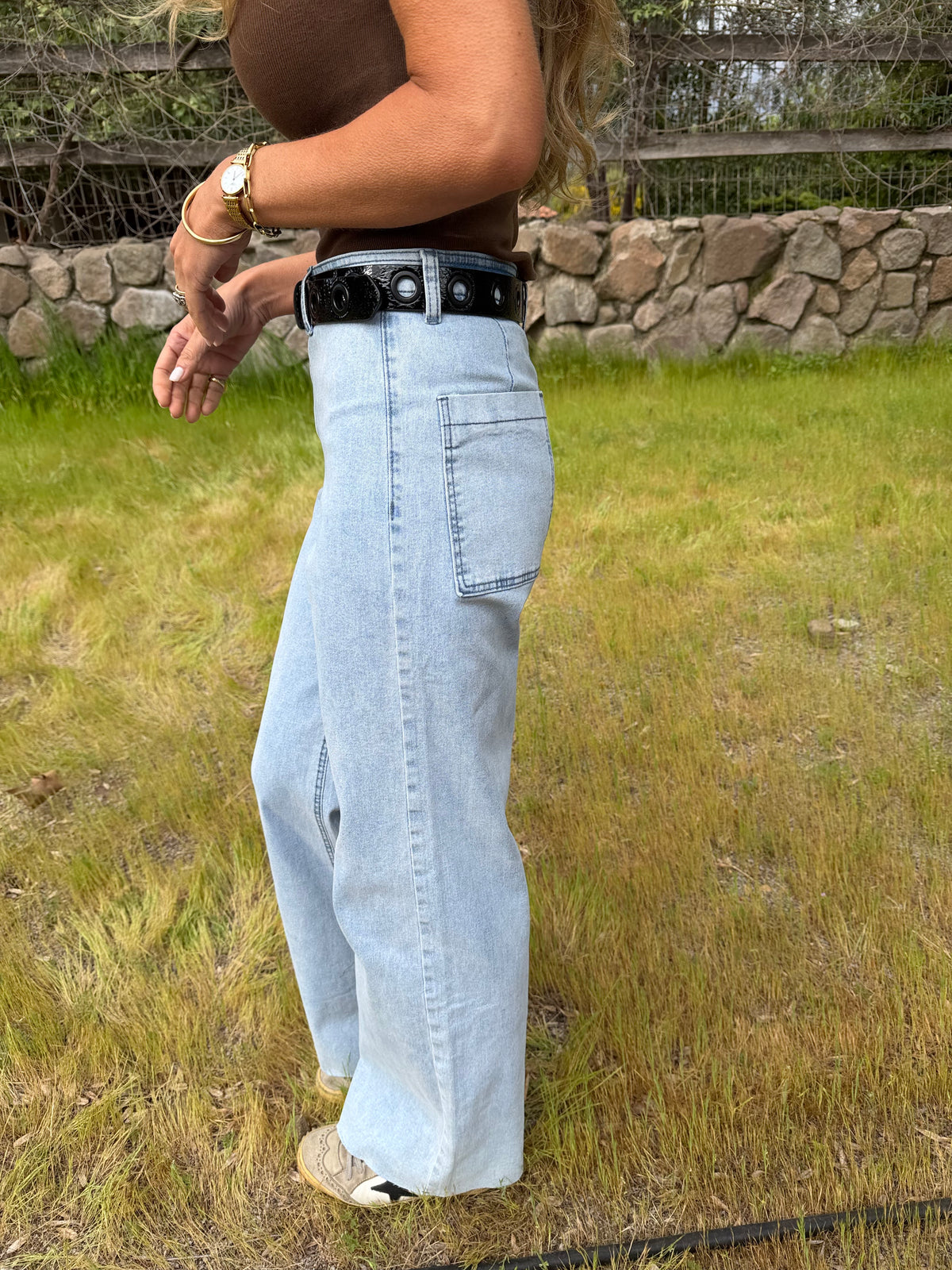 Pantalón recto perfecto celeste