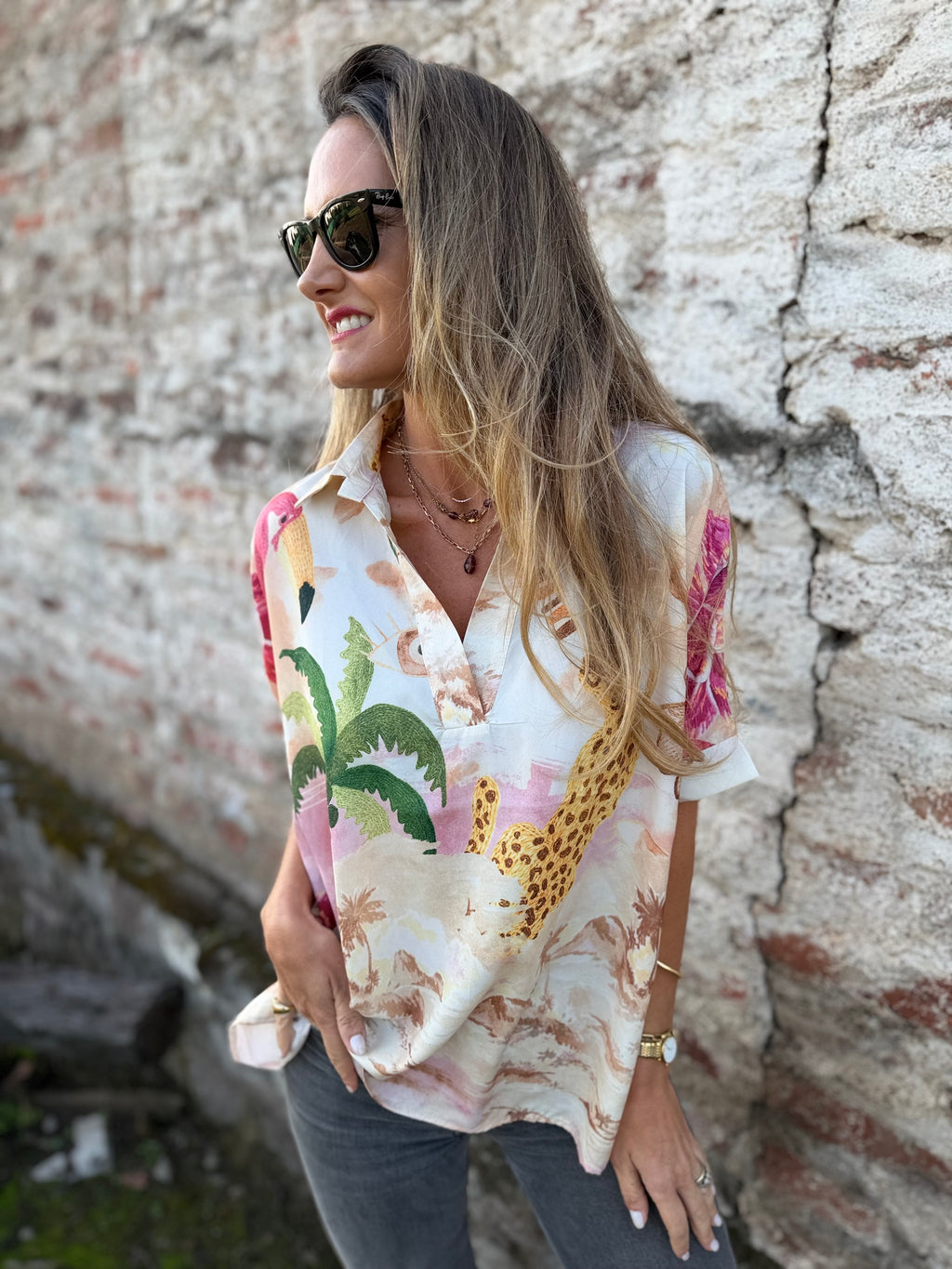 Blusa seda selva