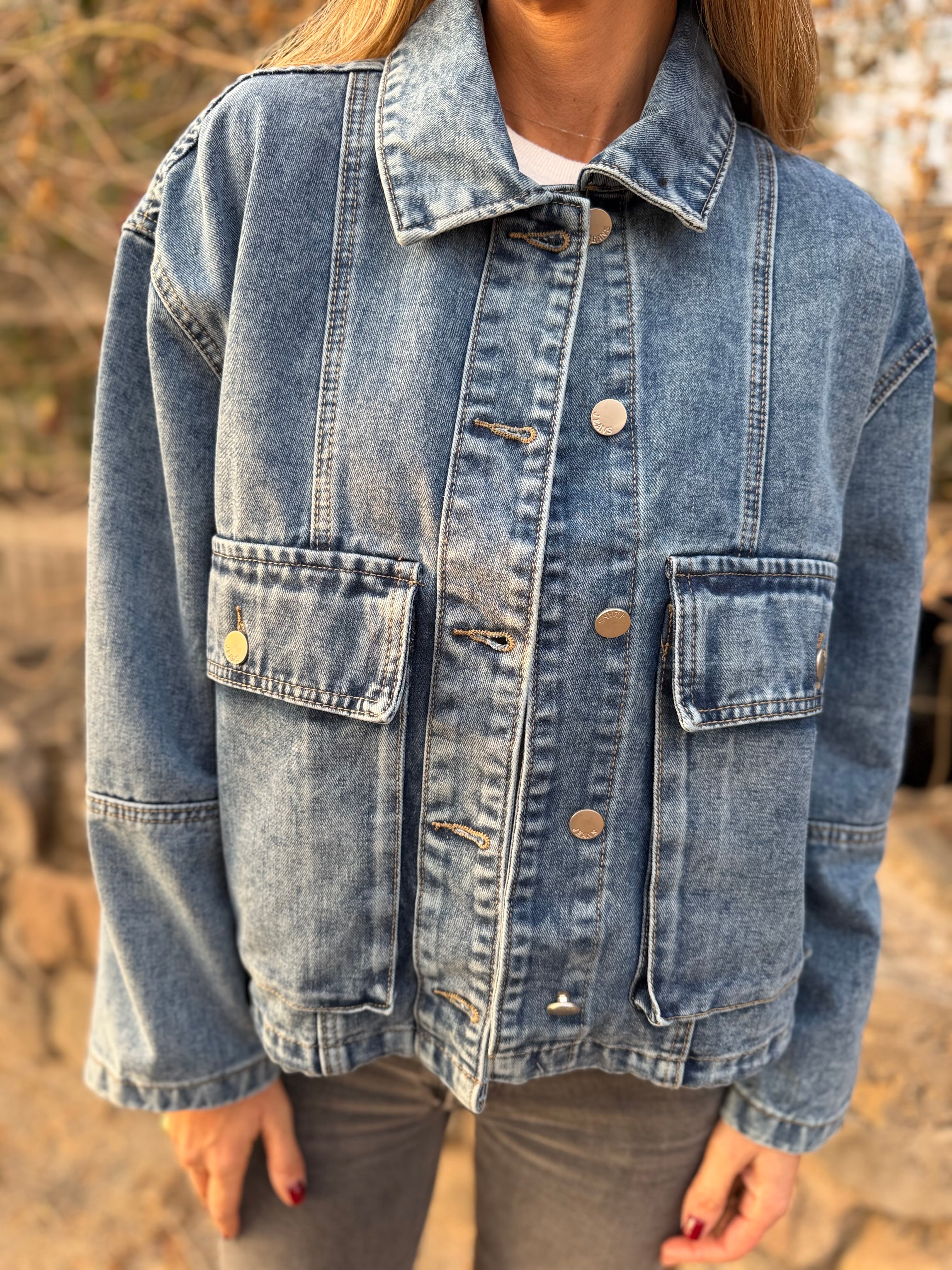 Chaqueta bluejean rain azul