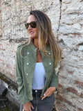 Chaqueta Napoleón bluejean simple verde