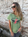 Polera rock verde