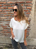 Blusa básica seda blanca