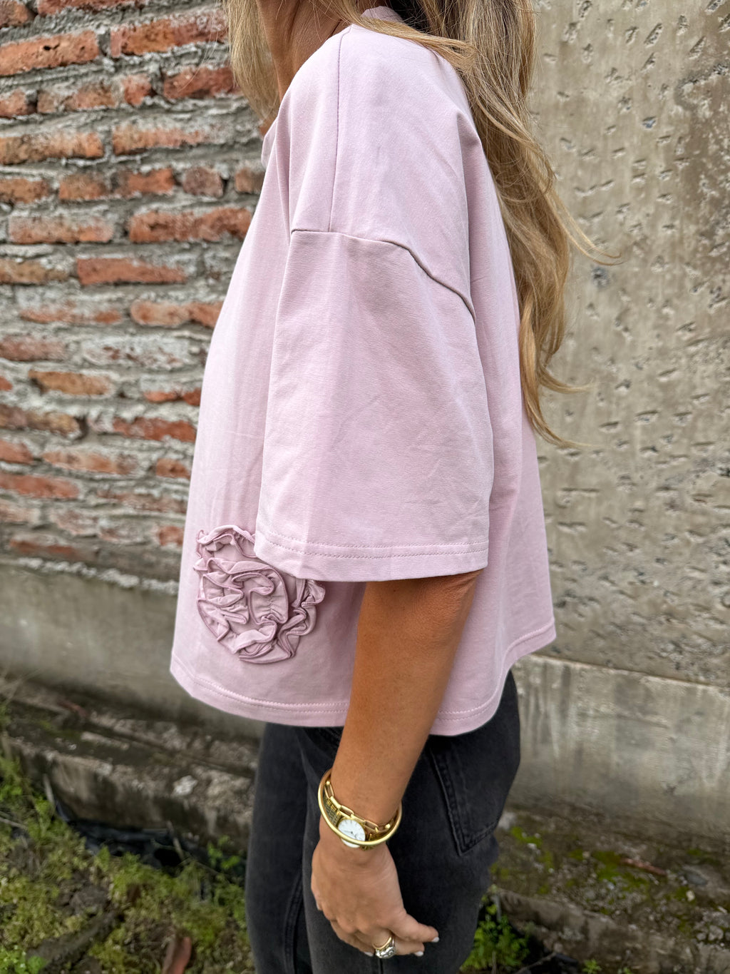 Polera las flores malva