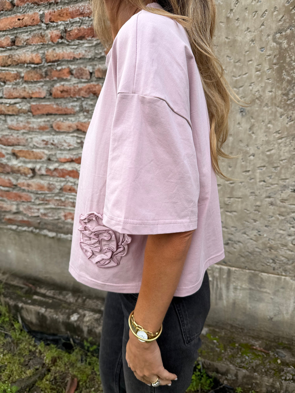 Polera las flores malva