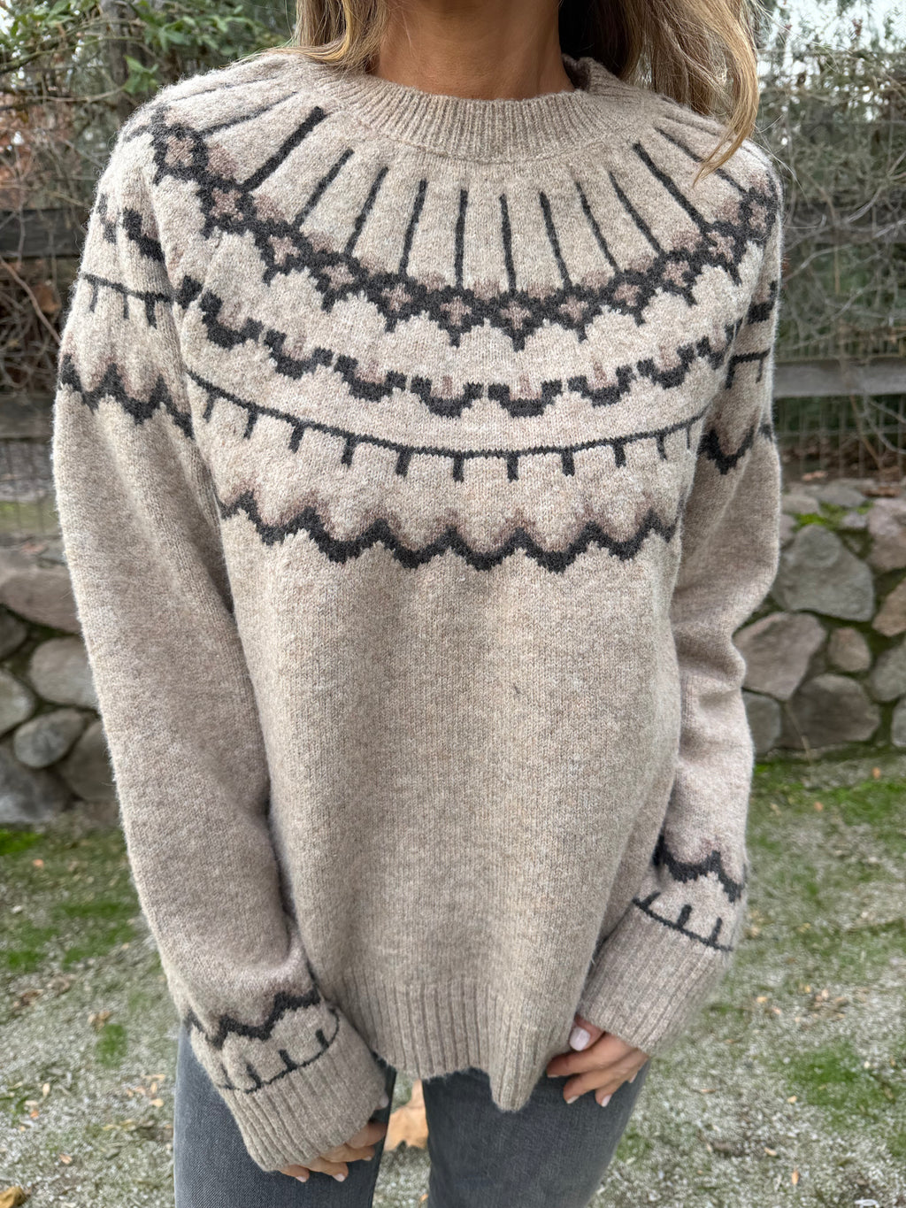 Chaleco new jacquard beige