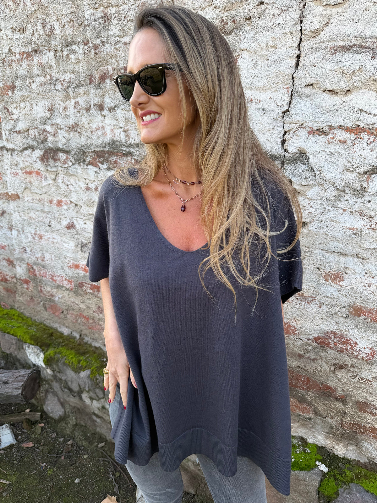 Chaleco tapado gris