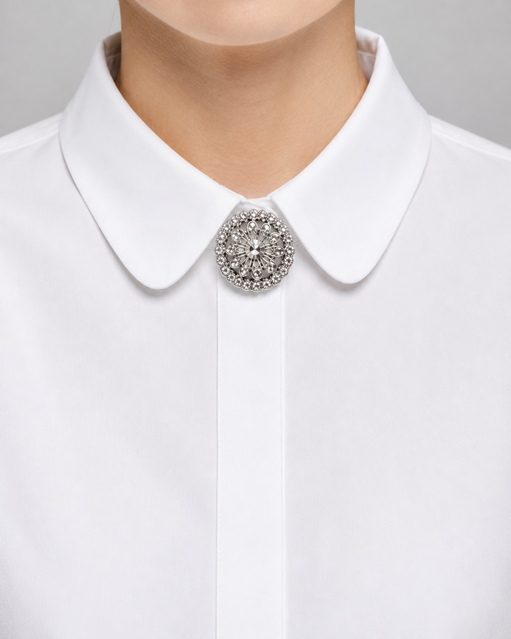 Broche Roseta Silver