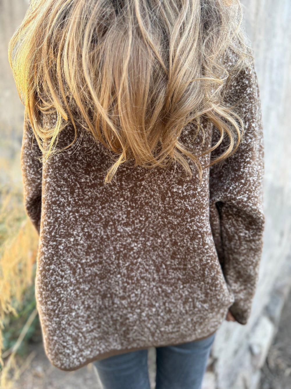 Abrigo variegado camel