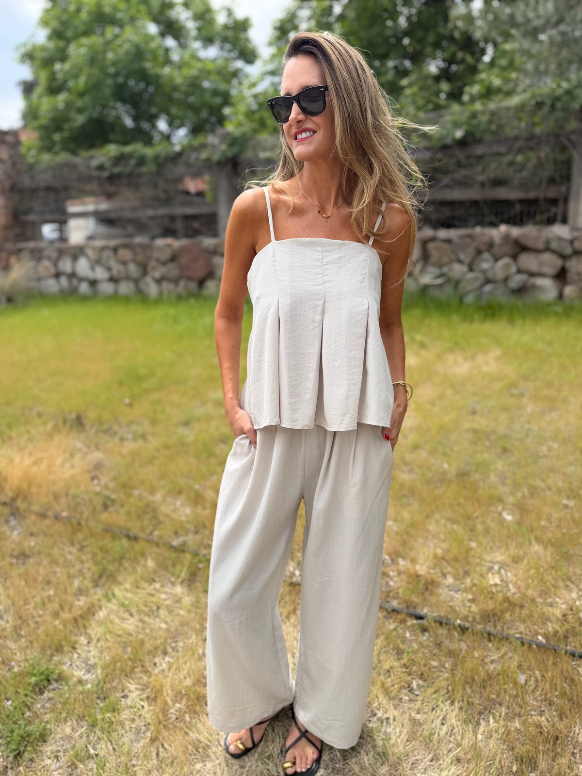Set pinzas beige claro