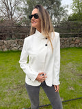 Chaqueta formal funnel blanca