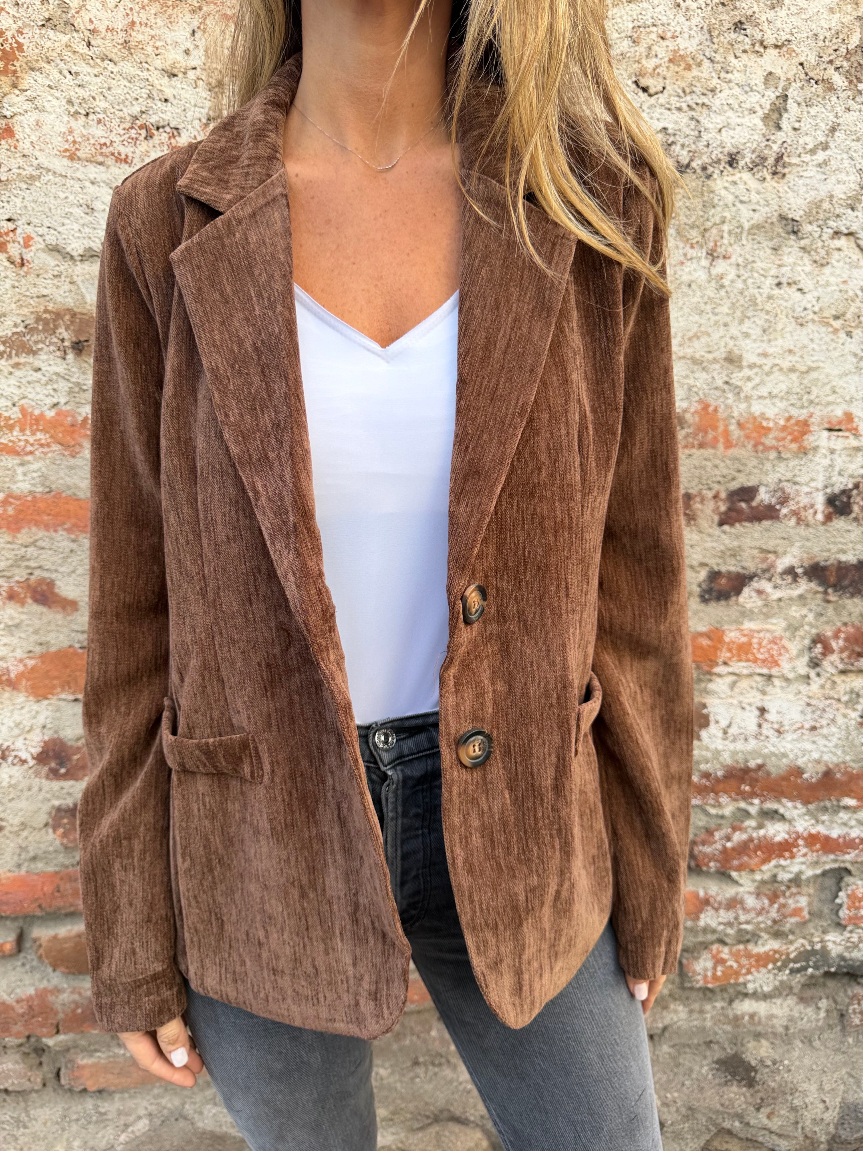 Blazer textura café claro