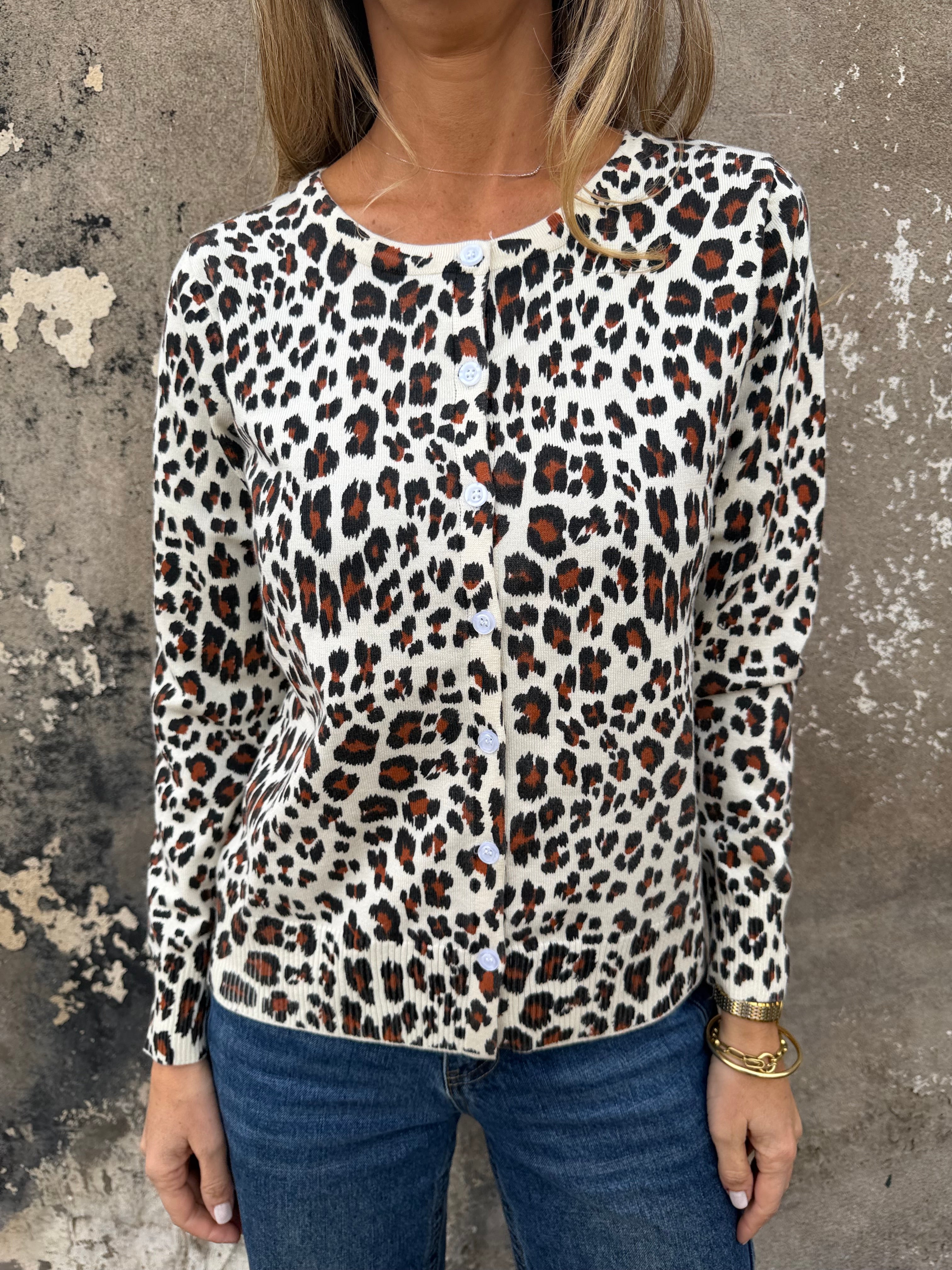 Chalequito print beige claro