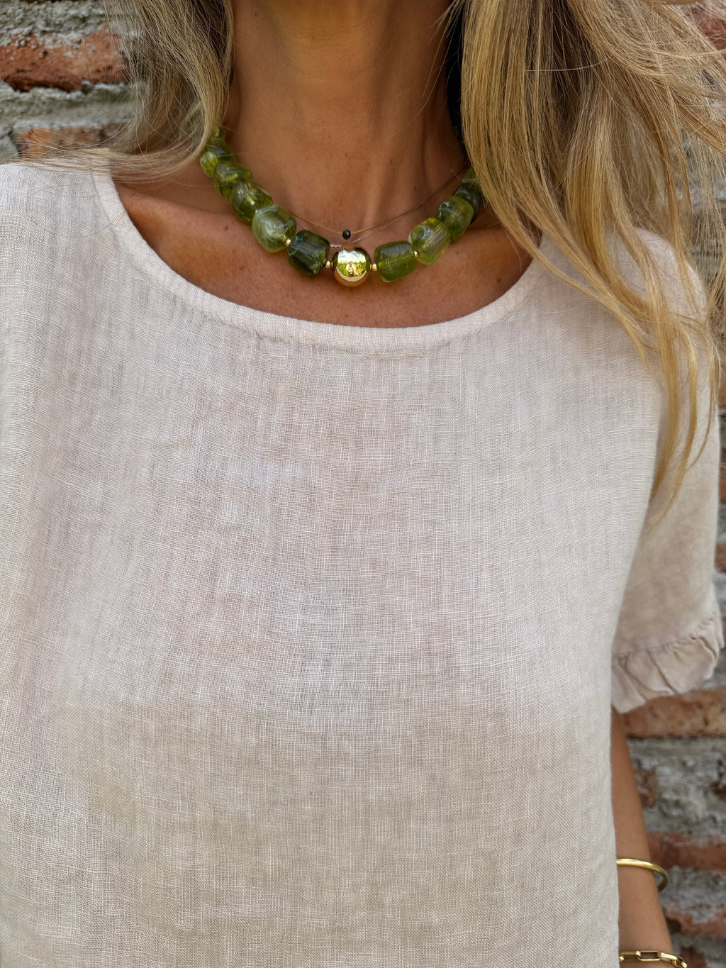 Collar piedras verde
