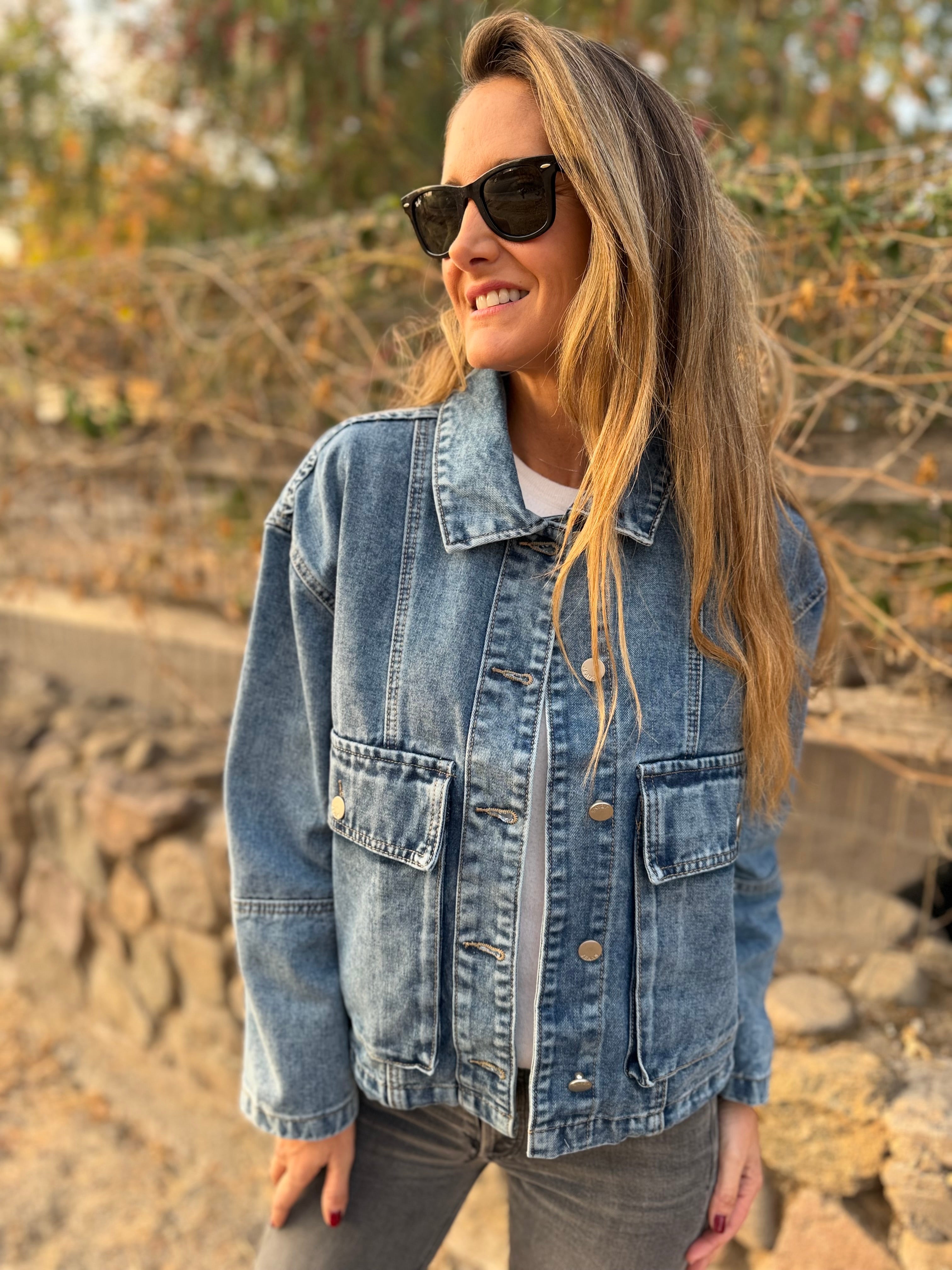Chaqueta bluejean rain azul