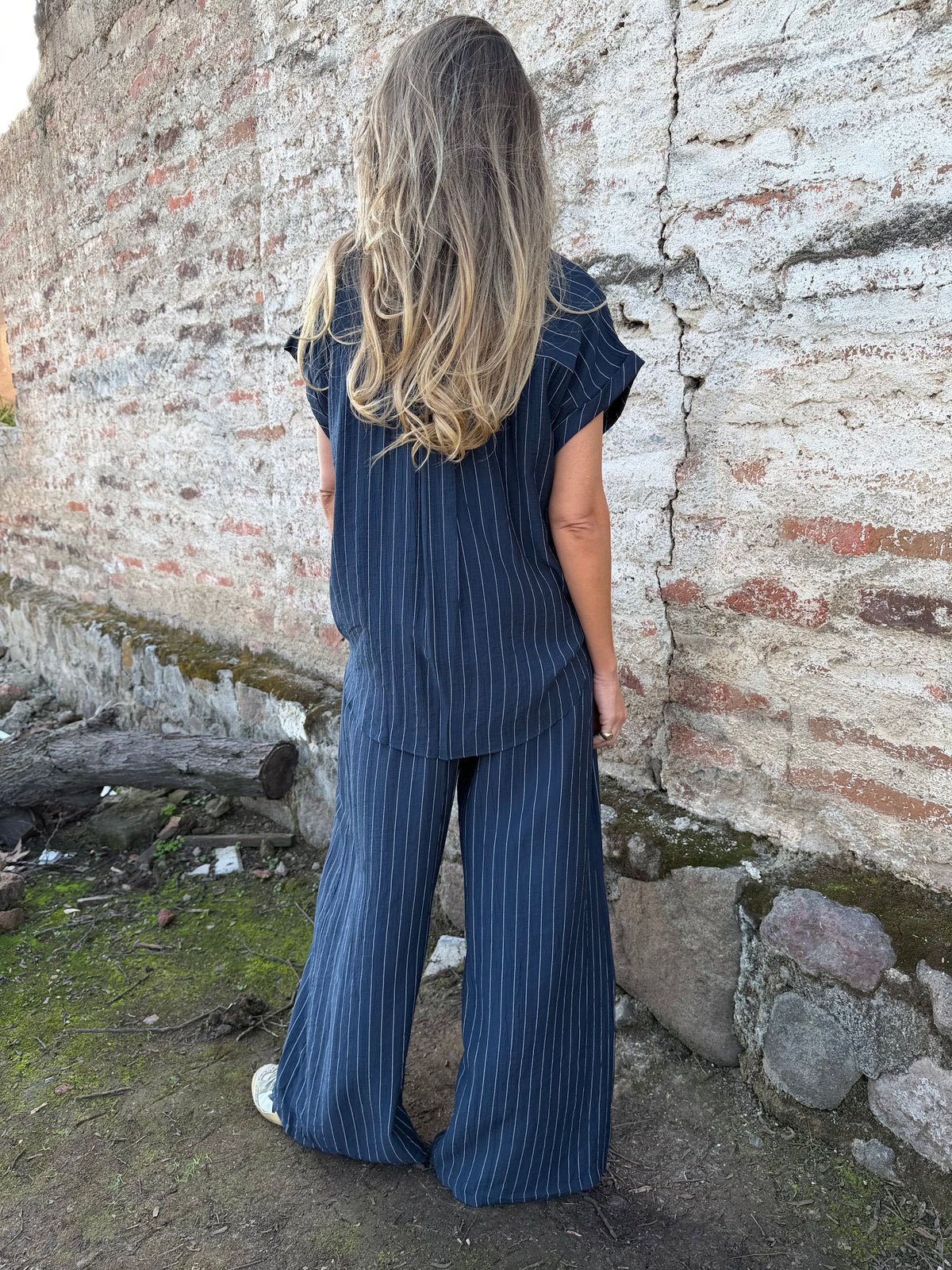 Set rayas azul