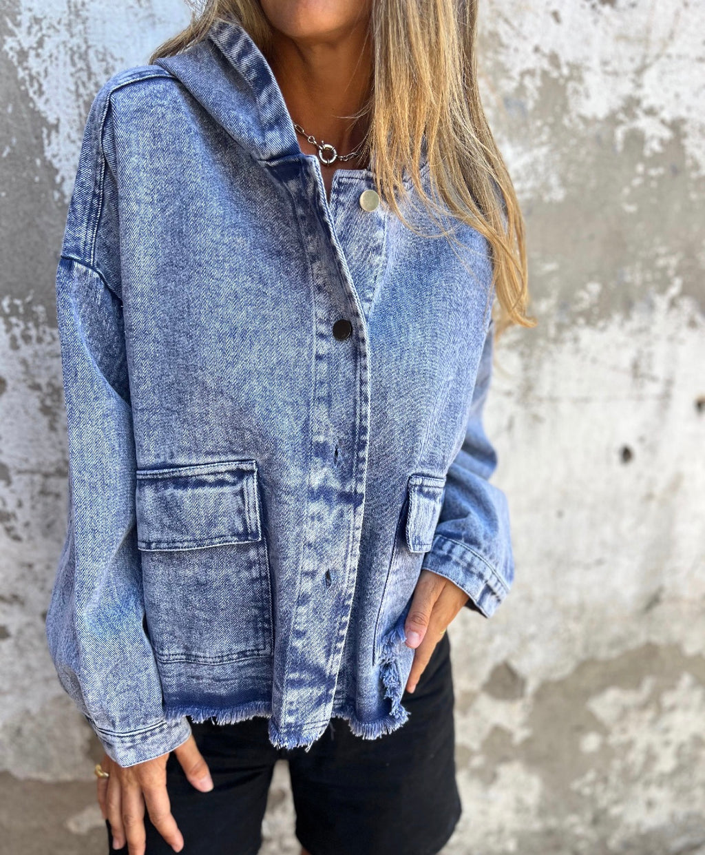 Chaqueta bluejean rain azul