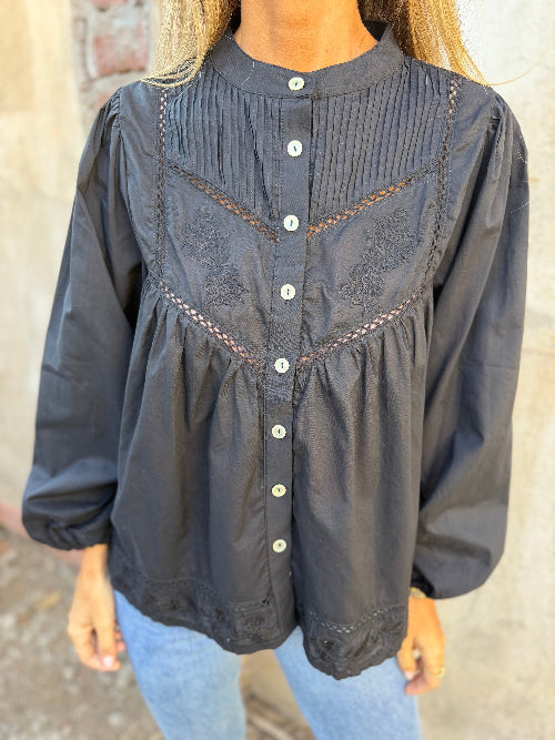 Blusa cedrón negra