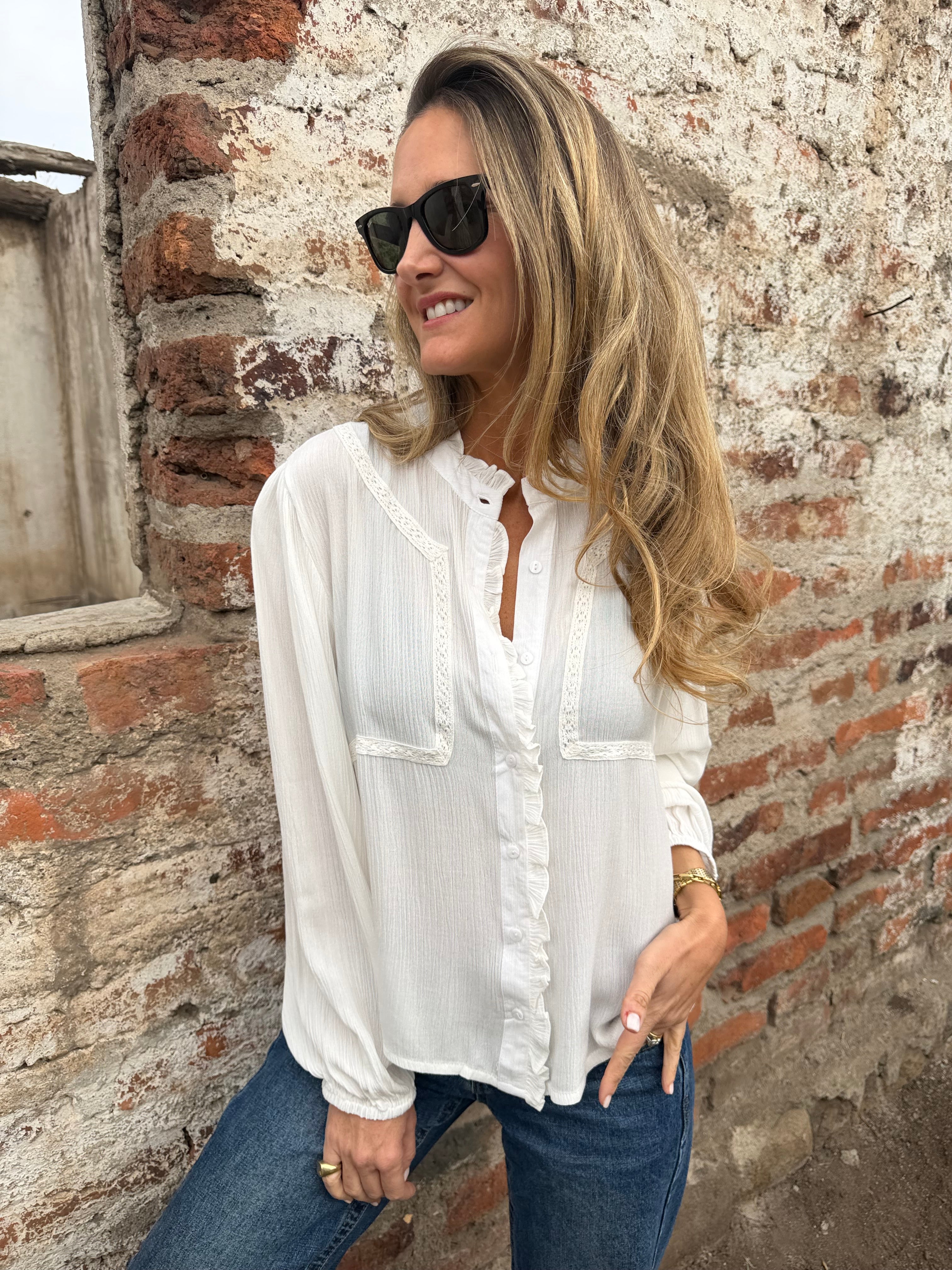 Blusa preciosa blanca