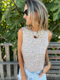 Blusa jaspeada chocolate