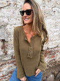 Polera algodón extra grueso verde musgo