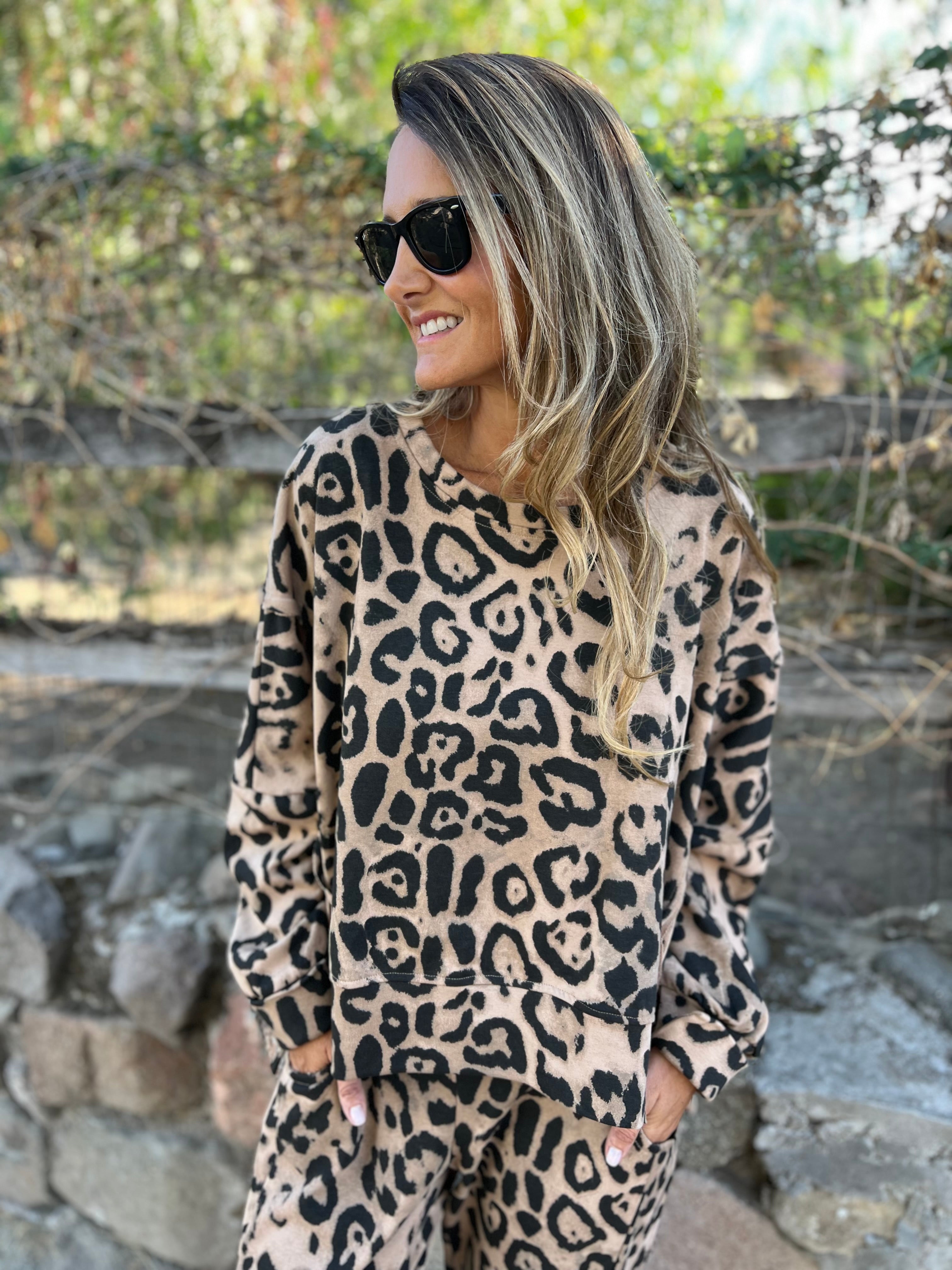 Set animal print beige
