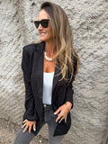 Blazer 100% lino perfecto negro