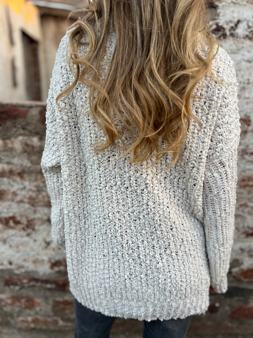 Maxxi chaleco pocket chenille crudo
