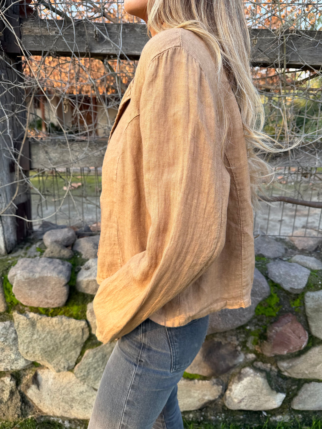 Blazer 100% lino camel