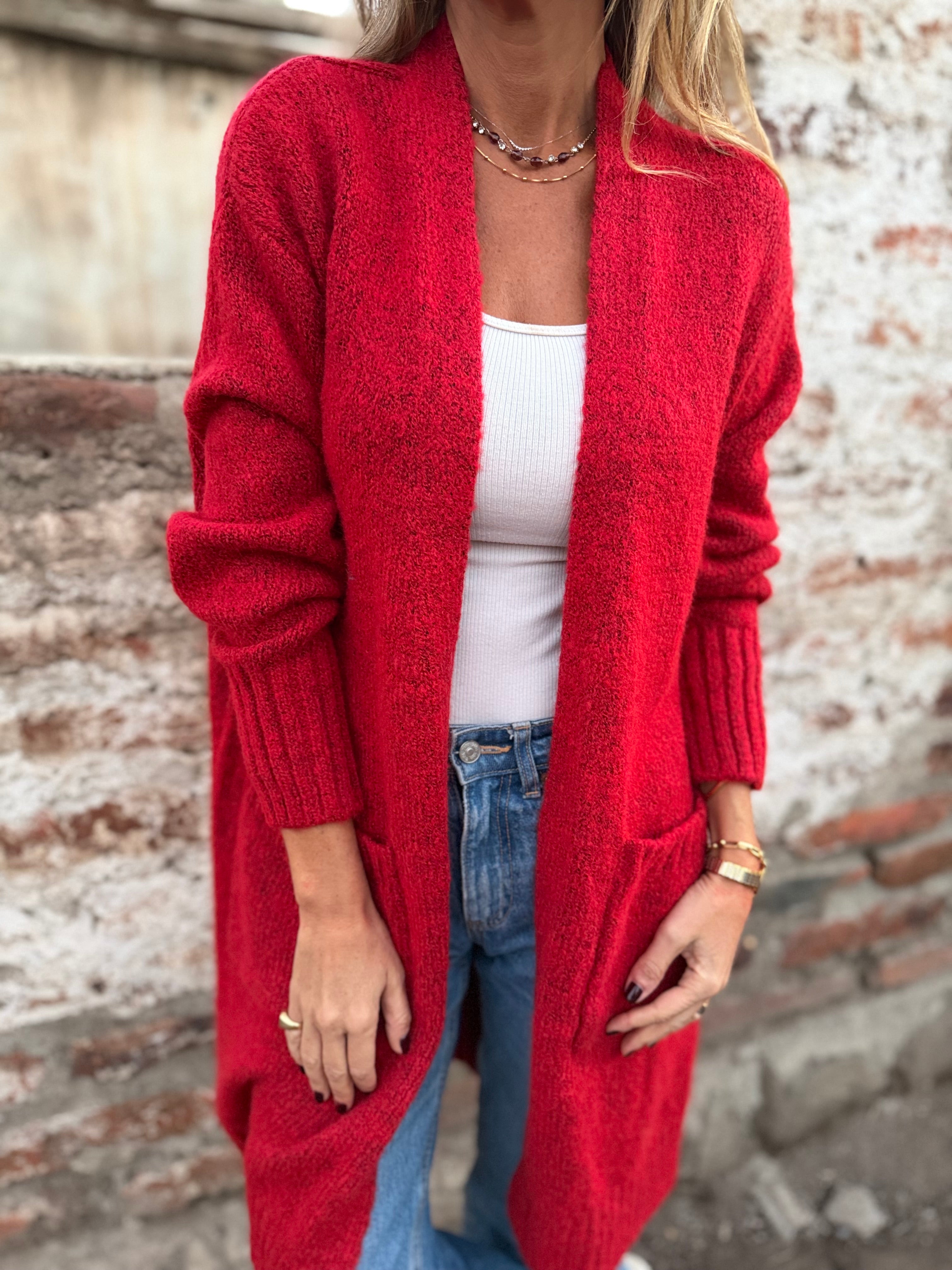 Chaleco alerce rojo italiano