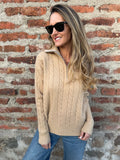 Chaleco medio cierre beige