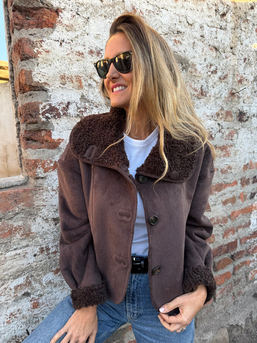 New chaqueta reversible chiporro chocolate