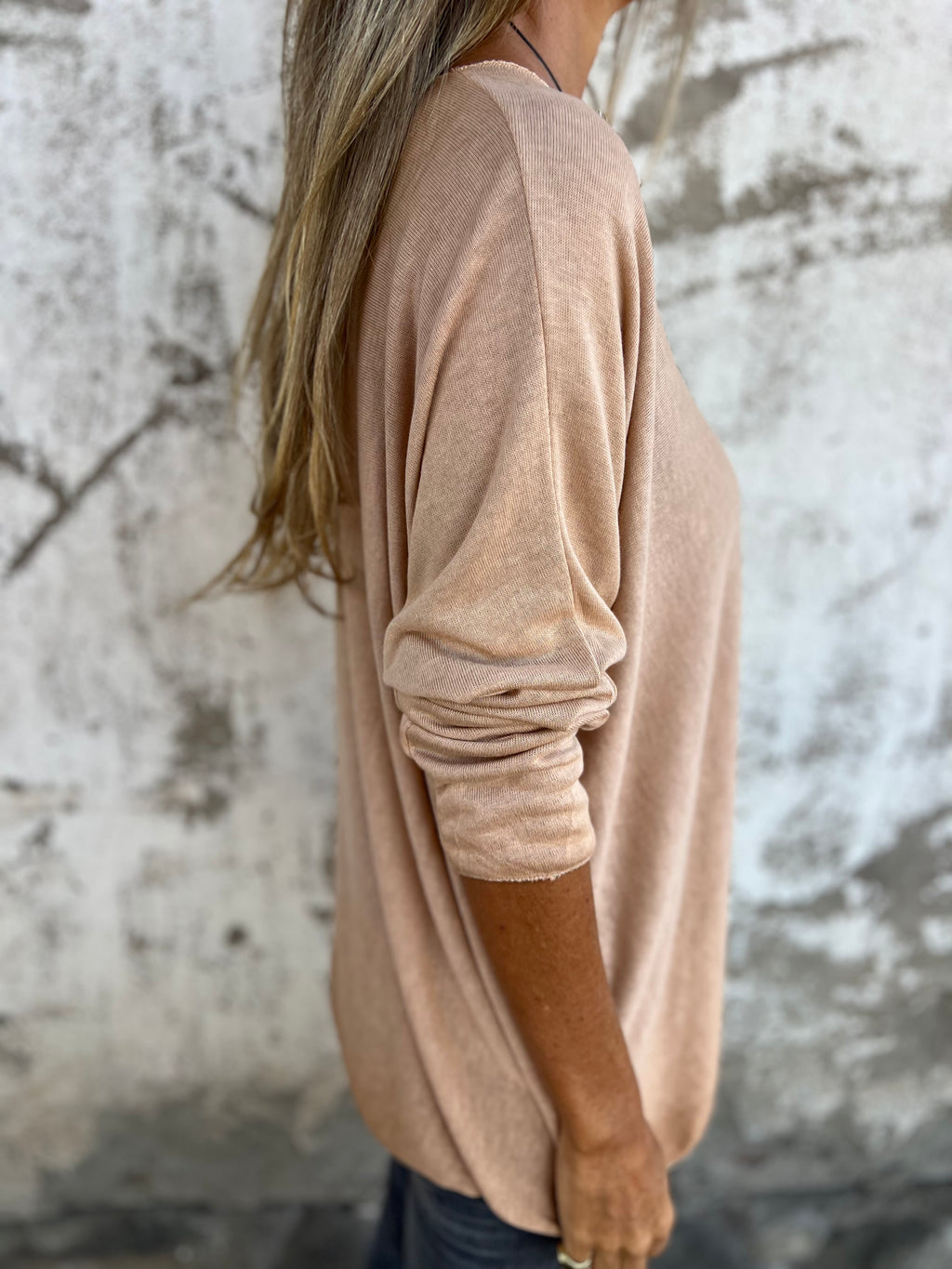 Polera hilo venecia camel