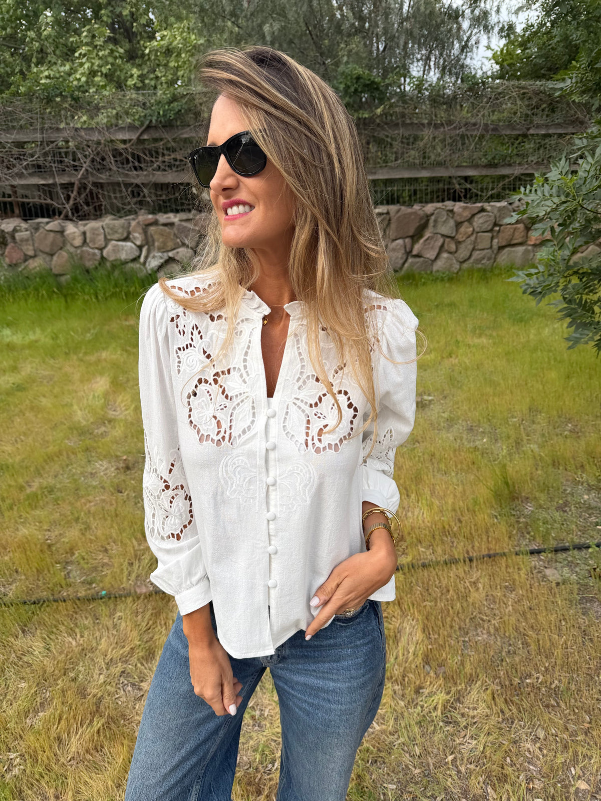 Blusa crespusculo blanca