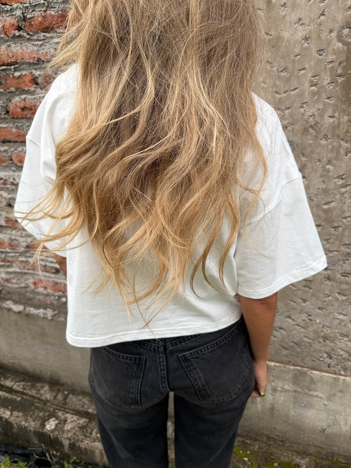 Polera las flores blanca