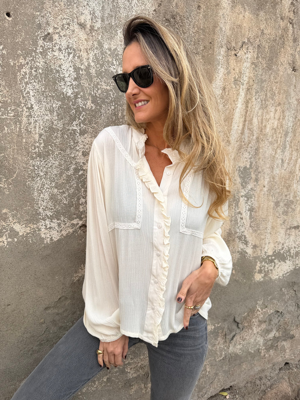 Blusa preciosa crudo