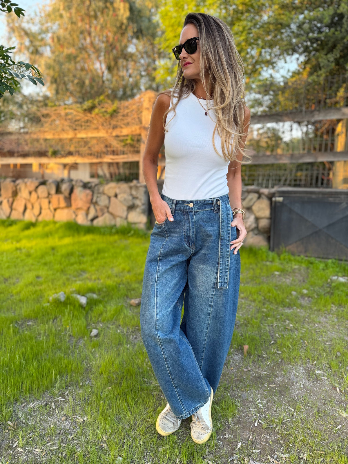 Bluejean new barrel cinto azul