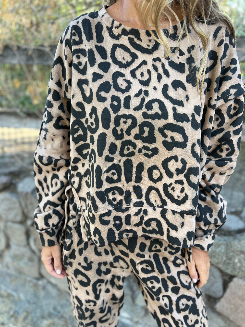 Set animal print beige