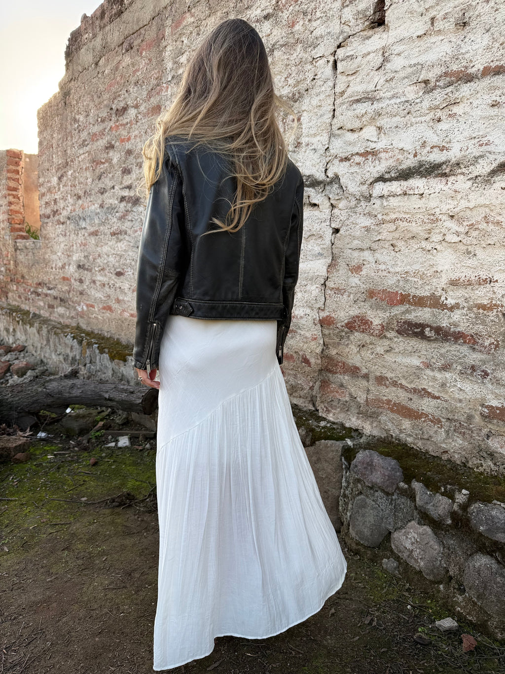 Pollera increíble blanca