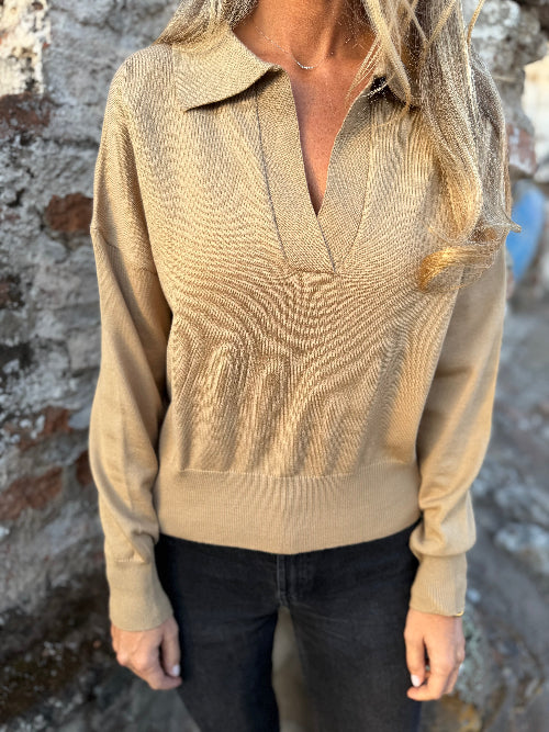 Chaleco camisero camel