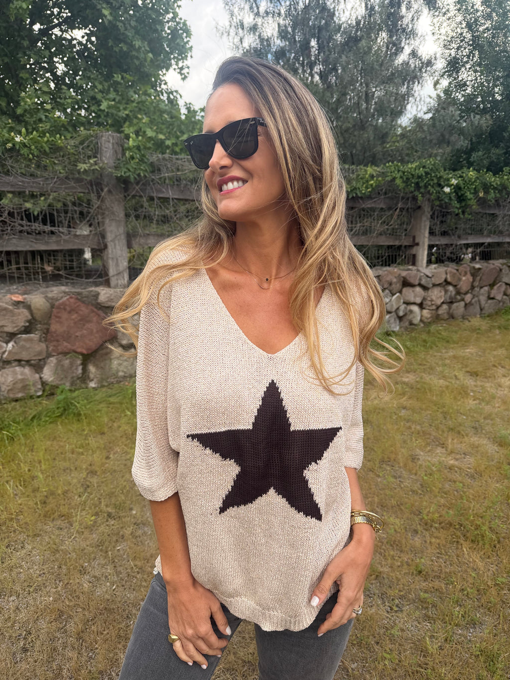 Chaleco star beige claro