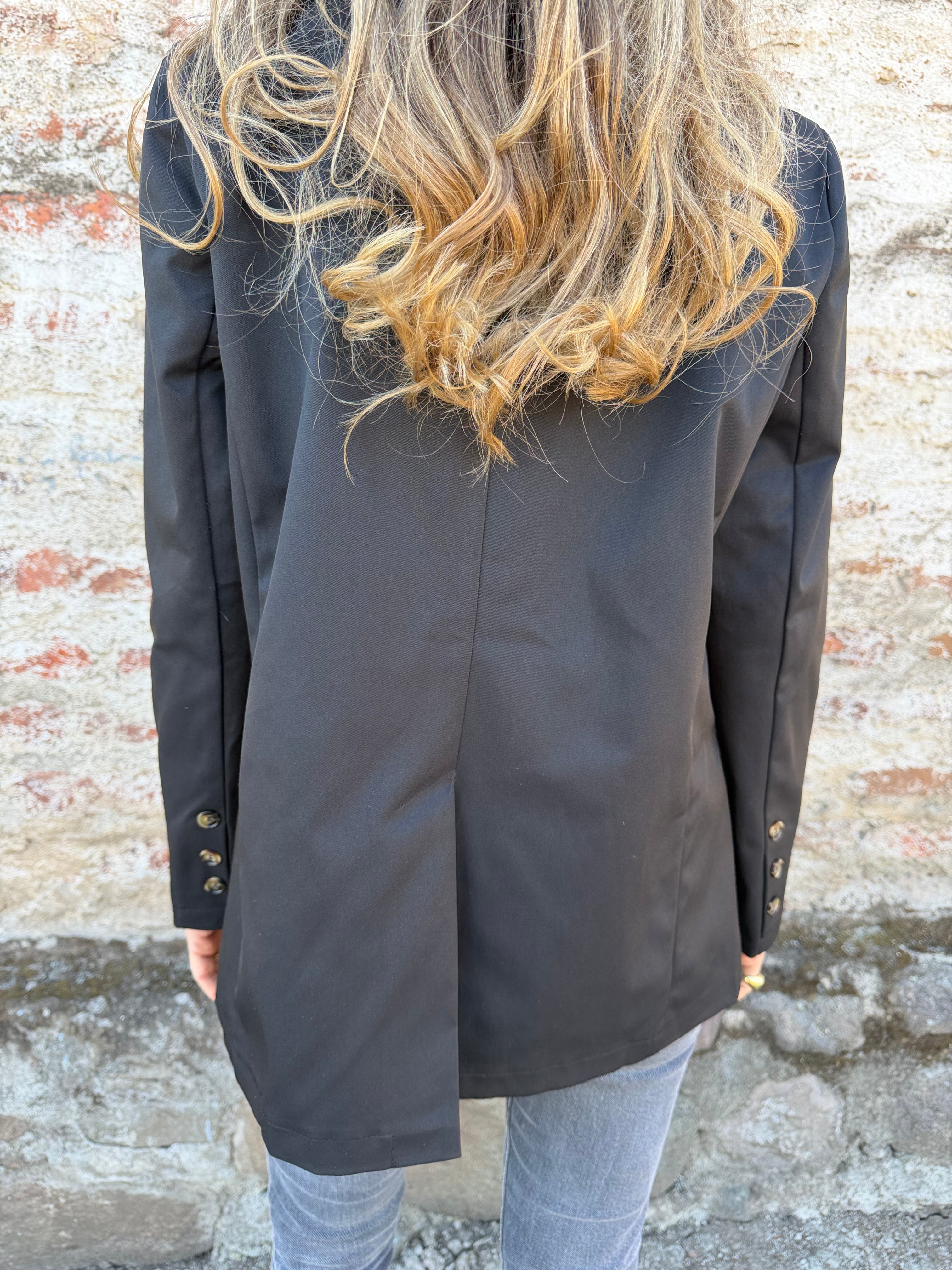 Blazer gabardina premium negra