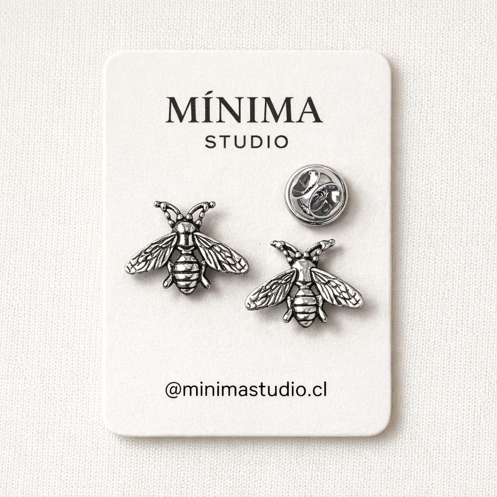 Pins Abeja Silver