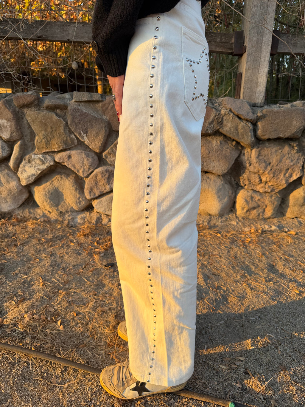 Bluejean baloon tachas blanco