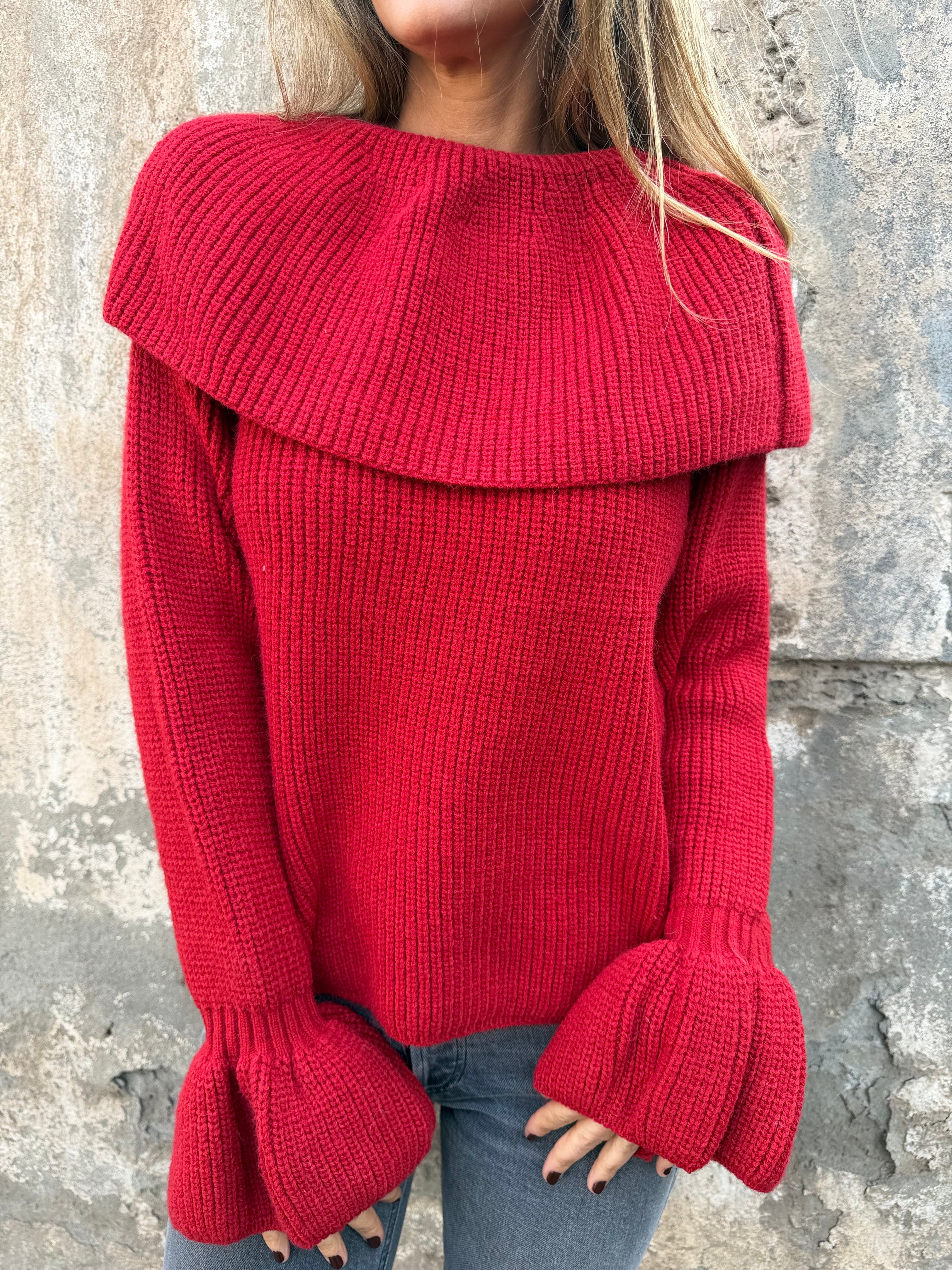 Chaleco manga volados rojo