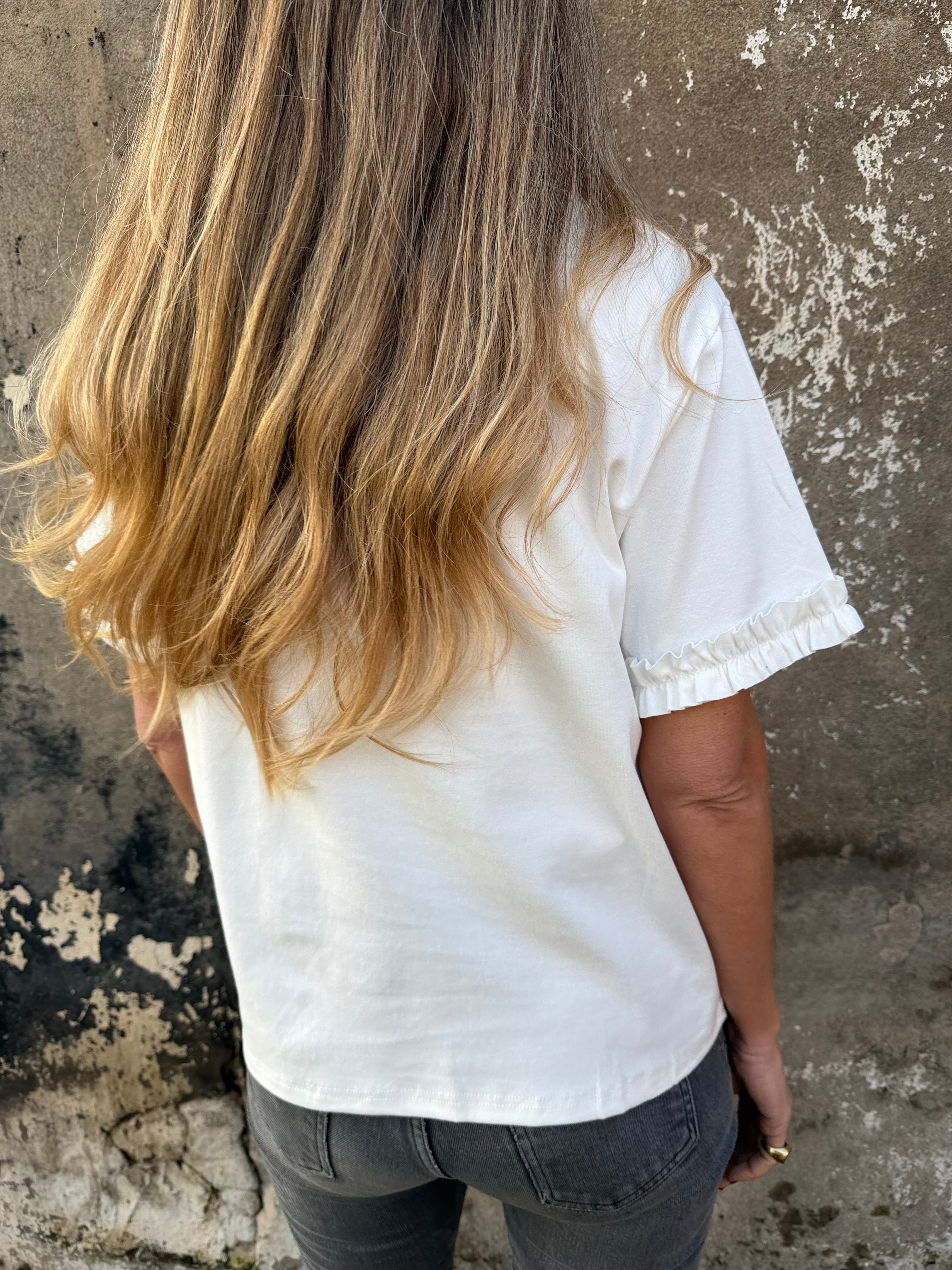 Polera modal vuelitos blanca